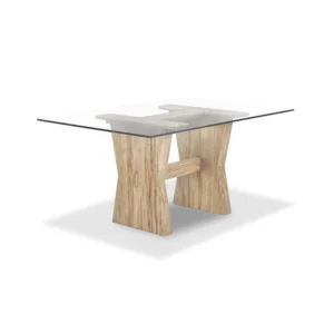 Jasper 42” X 60” Double Pedestal Dining Table With Wood Top