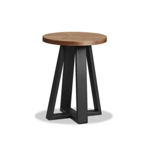 Belmont Round Metal Pedestal Chairside Table